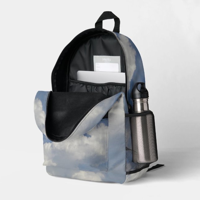 Imprimé Sac à dos Rêveur de Nuages (Coin arrière droit (ouvert))