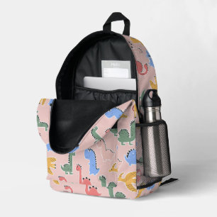 Imprimé Sac à dos rose dinosaure mignon pour filles