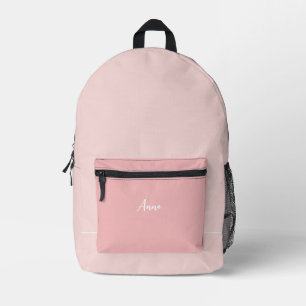 Imprimé sac à dos rose poudres