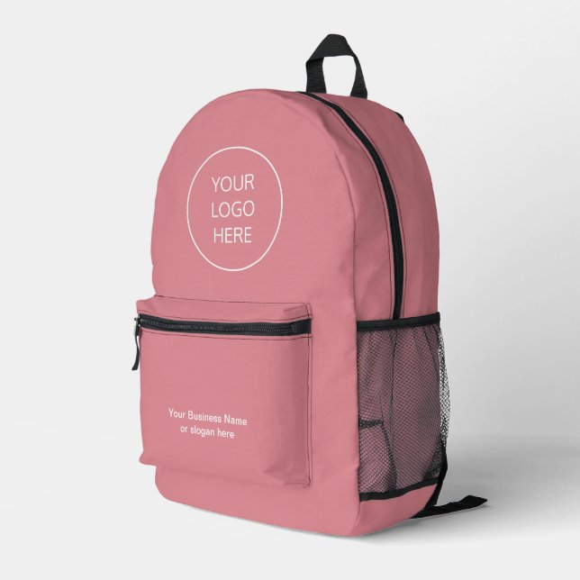 Imprimé Sac à dos rose vierge du logo de l'entreprise (Coin arrière droit)