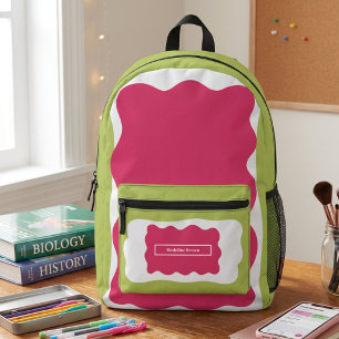 Imprimé Sac à dos rose vif élégant pour filles rentrée sco