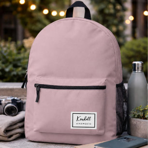 Imprimé Sac à dos   Sac à dos classique rose avec patch de