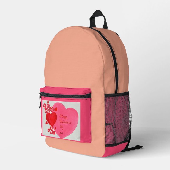 Imprimé Sac à dos Saint-Valentin heureux  (Coin arrière droit)