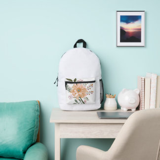 Imprimé Sac à dos scolaire avec impression florale esthéti