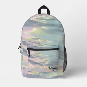 Imprimé Sac à dos scolaire holographique iridescent Opal t