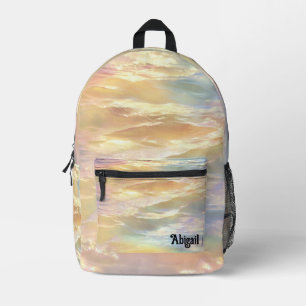 Imprimé Sac à dos scolaire holographique iridescent Opal t