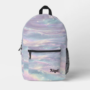 Imprimé Sac à dos scolaire holographique iridescent Opale