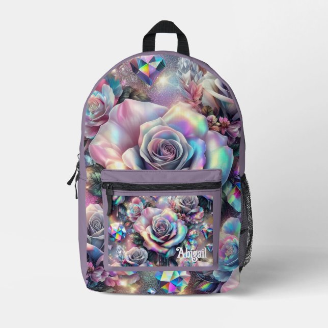 Imprimé Sac à dos scolaire Opal Iridescent Rose (Recto)