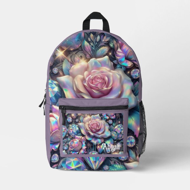 Imprimé Sac à dos scolaire Opal Iridescent Rose (Recto)