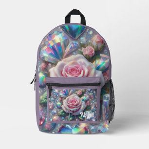Imprimé Sac à dos scolaire Opale Rose iridescent