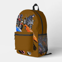 Sac à dos scolaire pour enfants avec voitures et m