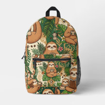 Sac à dos Sloth Coffee – Motif mignon et cosy
