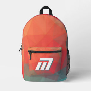 Imprimé Sac à dos sport personnalisé avec monogramme géomé