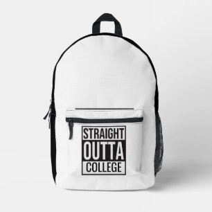 Imprimé Sac à dos Straight Outta College