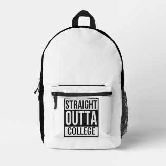 Imprimé Sac à dos Straight Outta College