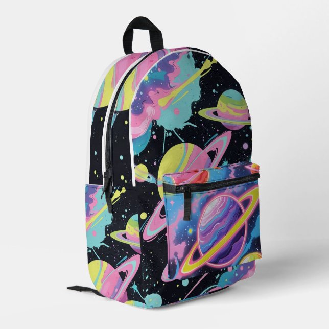 Imprimé Sac à dos style cosmique urbain "Galaxy Graffiti" (Coin arrière gauche)