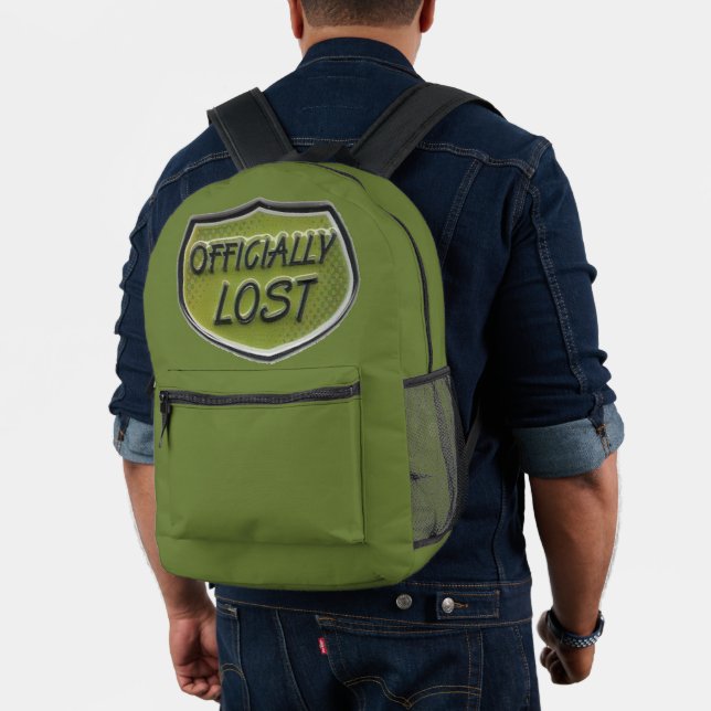 Imprimé Sac à dos vert officiellement perdu (Insitu (Modèle))