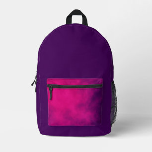 Imprimé Sac à dos violet avec poche rose néon - Personnali