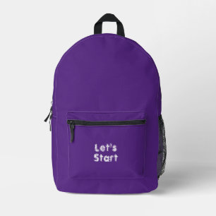 Imprimé Sac à dos violet motivationnel pour enfants