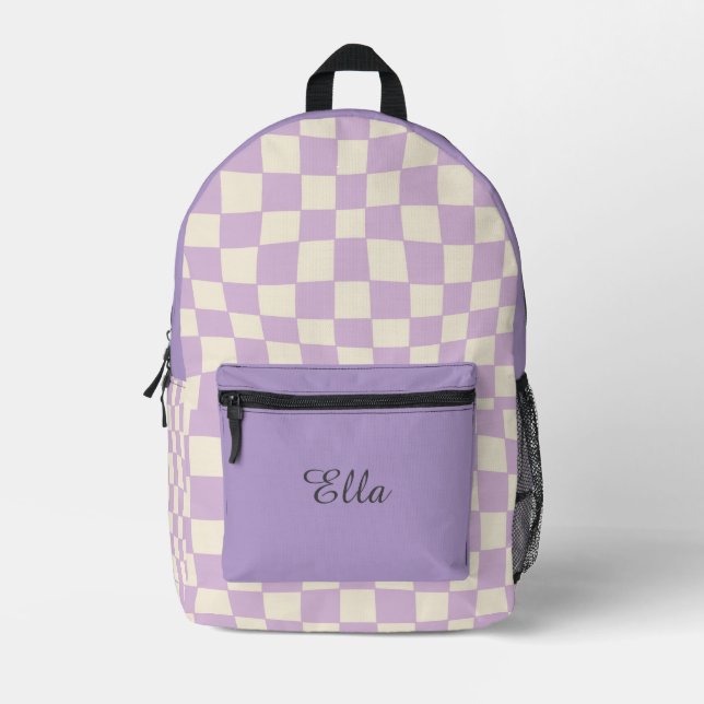 Imprimé Sac à dos violet pour filles personnalisées (Recto)