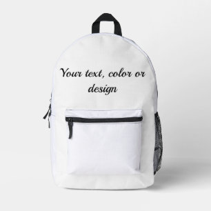 Imprimé Sac à dos - Votre texte, couleur ou design