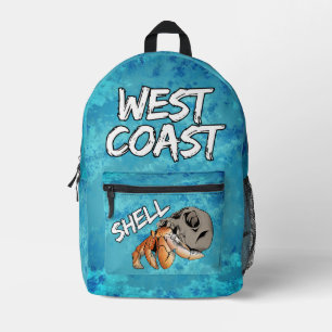 Imprimé Sac à dos West Coast Shell - Coral Blue