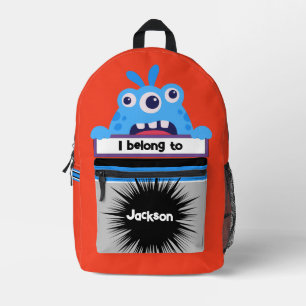 Imprimé Sac Buddy Blue Tri Monster sac à dos personnalisé