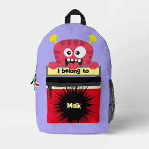 Imprimé Sac Buddy Red Monster Sac à dos personnalisé