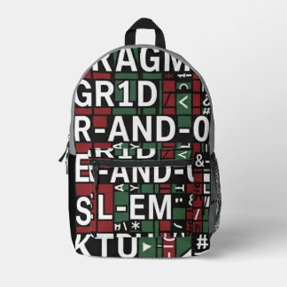 Imprimé Sac Sac à dos Sac croisé avec typographie