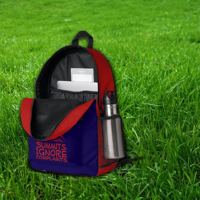 Imprimé Sentier d'aventure Randonnée  bleu rouge Sac à dos (Créateur téléchargé)