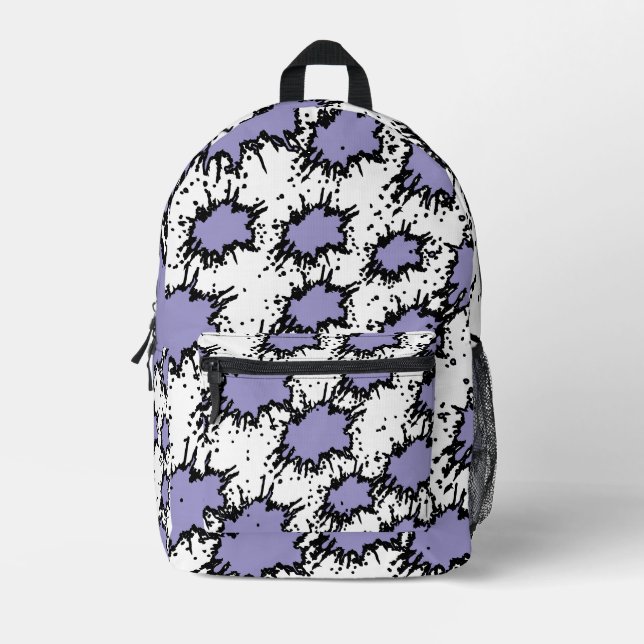 Imprimé S'illuminer en violet – Sac à dos tendance et arti (Recto)