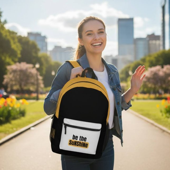 Imprimé Soyez Le Sac À Dos Sunshine (Encourage others to, "Be the sunshine" with this personalized backpack! )