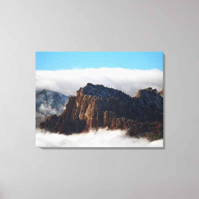 Imprimé sur toile d'art mural Niché dans les Nuage (Recto)