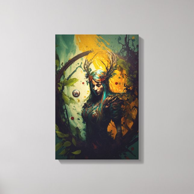 Imprimé sur toile de fantasy de l'Elfe Ranger | Ca (Recto)