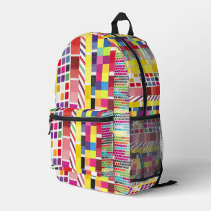 Imprimé Swatts jaunes et sac à dos Pixels colorés