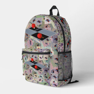 Imprimé Tables Ping Pong Avec Bats Motif, Sac À Dos
