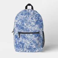 Tapisserie florale Delft - sac à dos
