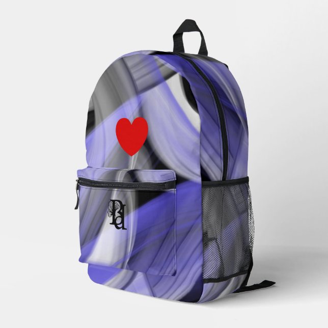 Imprimé Tendance du sac à dos Abstrait Lavender Violet (Coin arrière droit)