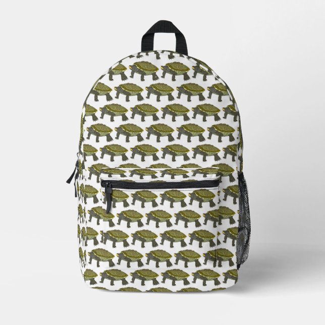 Imprimé Terrapin (motif blanc) - Sac à dos (Recto)