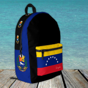 Imprimé Venezuela, sac à dos noir, patriote vénézuélien du