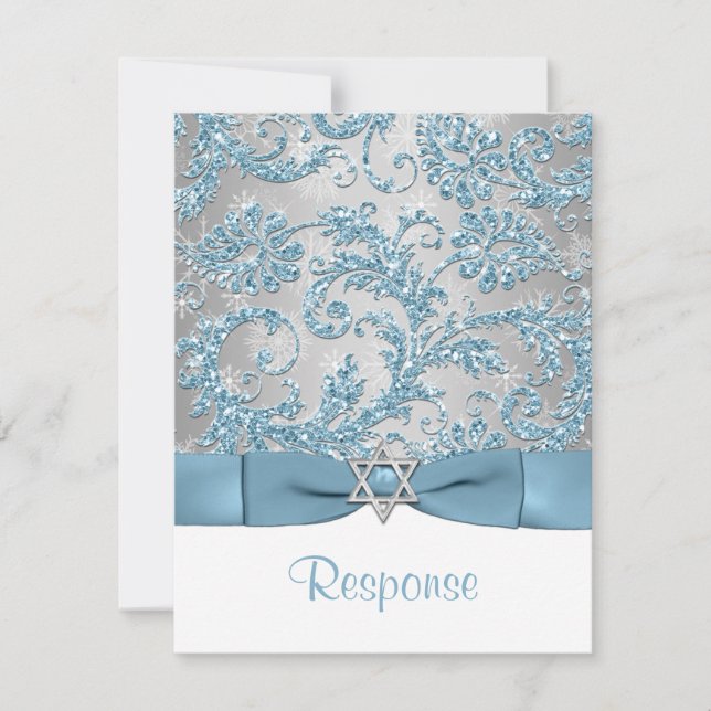 IMPRIMÉ - Winter Wonderland Bat mitzvah RSVP 2 (Devant)