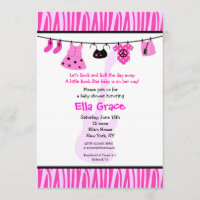 Imprimé Zebra Rock Star Invitation Baby shower