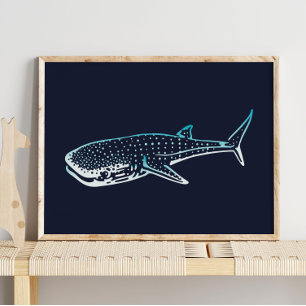 Imprimer Baleine de requin   Impression murale de 