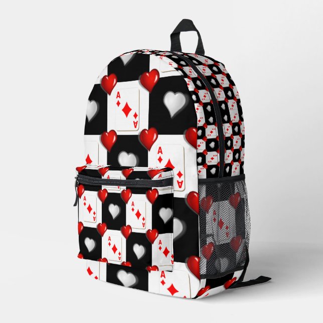 Imprimer Coupe Sac Cartes À Coudre Coeurs rouges (Coin arrière droit)