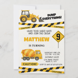 Imprimer Invitations d'anniversaire de constructio
