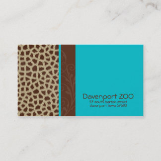 Imprimer la girafe [bleu] Carte de visite
