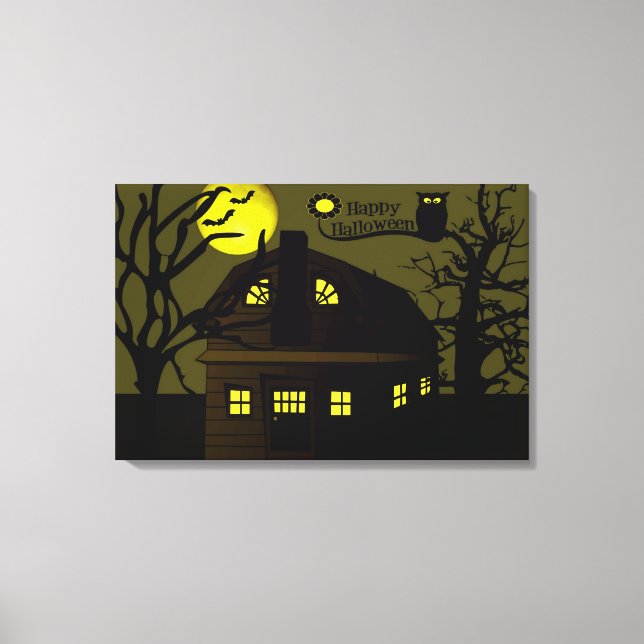 Imprimer la toile de maison Halloween (Recto)