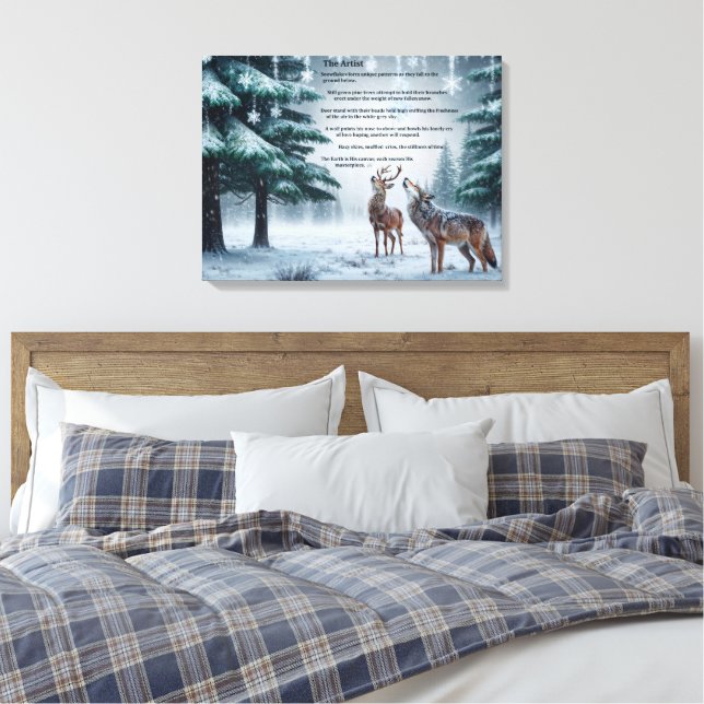 Imprimer la toile de poème de l'artiste (Insitu(Chambre))