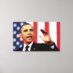 Imprimer la toile de portrait Icone Obama