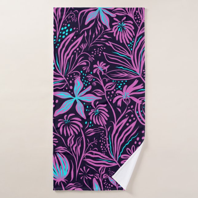 Imprimer le dessin de feuilles motifs (Serviette de bain)